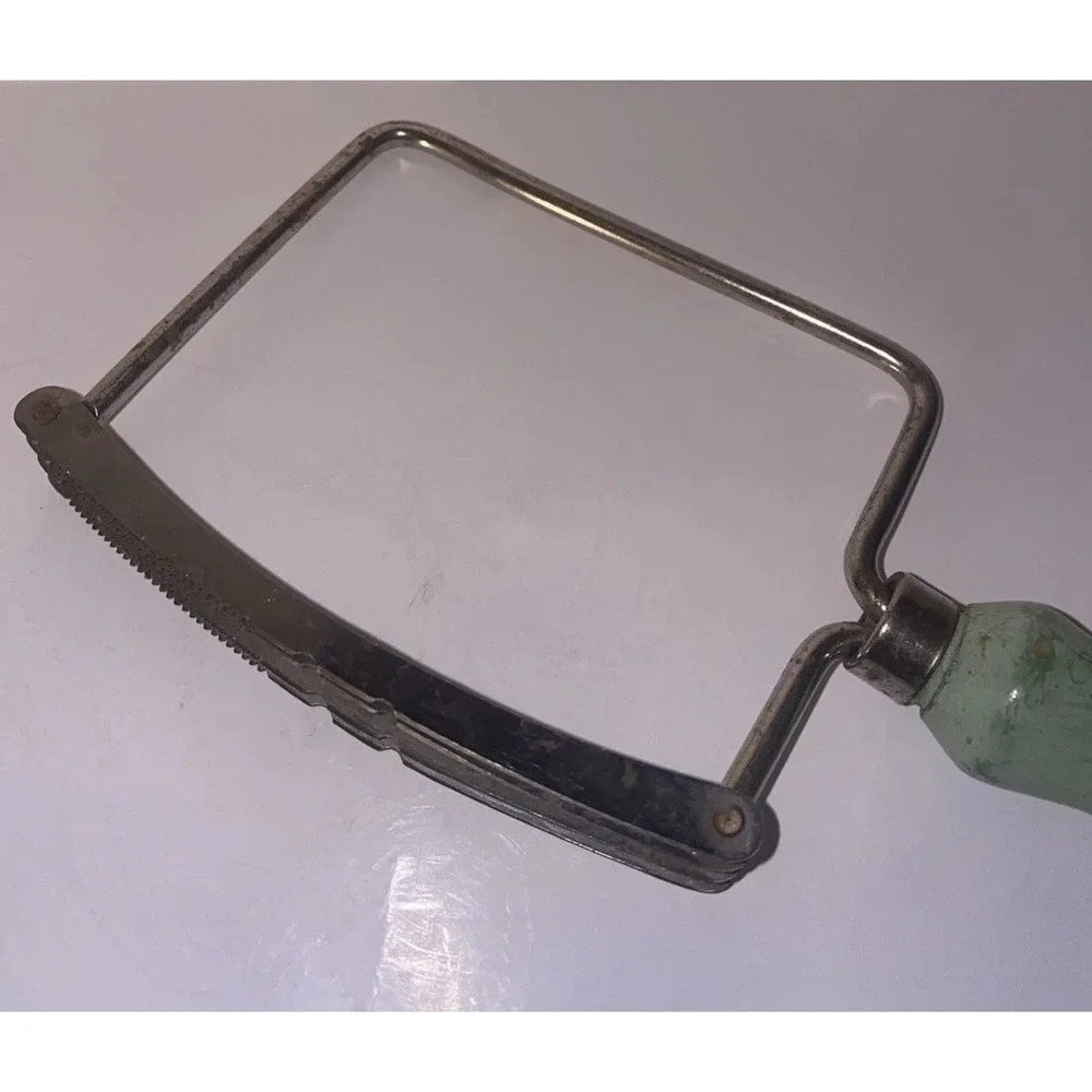 Vintage Green Wooden Handle Pastry Dough Cutter
